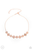 Paparazzi "Dont Get Bent Out Of Shape" Copper Choker Necklace & Earring Set Paparazzi Jewelry