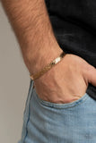 Paparazzi "Cable Couture" Gold Mens Bracelet Paparazzi Jewelry
