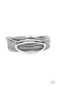 Paparazzi "Corded Couture" Silver Bracelet Paparazzi Jewelry