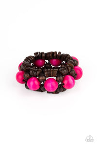 Paparazzi "Tropical Temptations" Pink Bracelet Paparazzi Jewelry