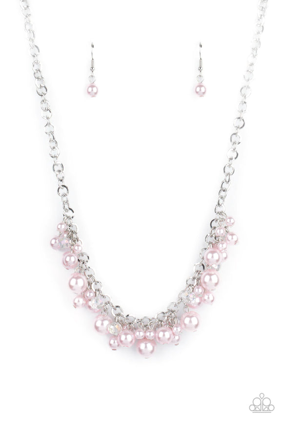 Paparazzi pink cheap and silver necklace