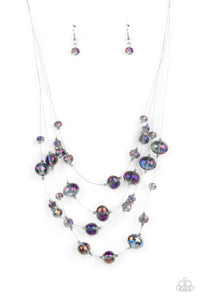 Paparazzi "Cosmic Real Estate" Multi OIL SPILL Necklace & Earring Set Paparazzi Jewelry