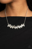 Paparazzi "Icy Intensity" White Necklace & Earring Set Paparazzi Jewelry