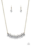 Paparazzi "Icy Intensity" Brass Necklace & Earring Set Paparazzi Jewelry