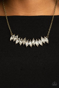 Paparazzi "Icy Intensity" Brass Necklace & Earring Set Paparazzi Jewelry