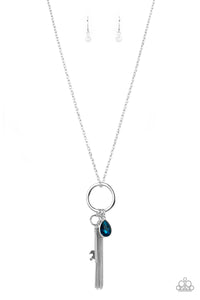 Paparazzi "Unlock Your Sparkle" Blue Necklace & Earring Set Paparazzi Jewelry