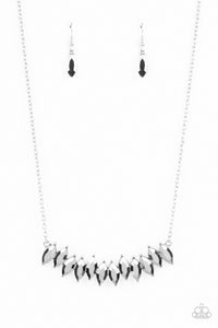Paparazzi "Icy Intensity" Silver Necklace & Earring Set Paparazzi Jewelry