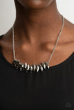 Paparazzi "Icy Intensity" Silver Necklace & Earring Set Paparazzi Jewelry