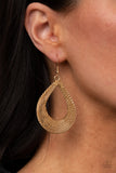 Paparazzi "A Hot Mesh" Gold Earrings Paparazzi Jewelry