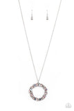 Paparazzi "Wreathed In Wealth" Pink Oil Spill Necklace & Earring Set Paparazzi Jewelry