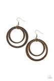 Paparazzi "Rounded Out" Brass Earrings Paparazzi Jewelry