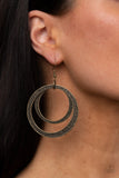 Paparazzi "Rounded Out" Brass Earrings Paparazzi Jewelry