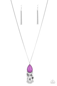 Paparazzi "Musically Mojave" Purple Necklace & Earring Set Paparazzi Jewelry