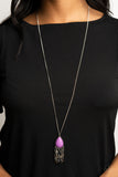 Paparazzi "Musically Mojave" Purple Necklace & Earring Set Paparazzi Jewelry