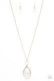 Paparazzi "Dizzying Definition" Gold Necklace & Earring Set Paparazzi Jewelry