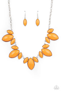 Paparazzi "Viva La Vacation" Orange Necklace & Earring Set Paparazzi Jewelry