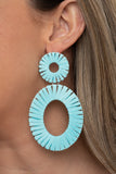 Paparazzi "Foxy Flamenco" Blue Post Earrings Paparazzi Jewelry