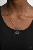 Paparazzi "Lotus Retreat" Silver Necklace & Earring Set Paparazzi Jewelry