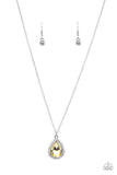 Paparazzi "Duchess Decorum" Yellow Necklace & Earring Set Paparazzi Jewelry