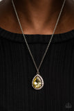 Paparazzi "Duchess Decorum" Yellow Necklace & Earring Set Paparazzi Jewelry