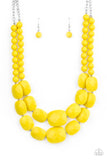 Paparazzi "Resort Ready" Yellow Necklace & Earring Set Paparazzi Jewelry
