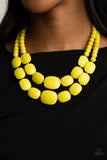 Paparazzi "Resort Ready" Yellow Necklace & Earring Set Paparazzi Jewelry