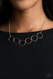 Paparazzi "Regal Society" Red Necklace & Earring Set Paparazzi Jewelry