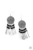 Paparazzi "Sun Warrior" Black Earrings Paparazzi Jewelry