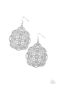 Paparazzi "Mediterranean Eden" Silver Earrings Paparazzi Jewelry