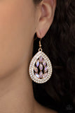 Paparazzi "Encased Elegance" Gold Earrings Paparazzi Jewelry