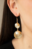 Paparazzi "Pearl Dive" Gold Earrings Paparazzi Jewelry