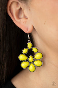 Paparazzi "In Crowd Couture" Yellow Earrings Paparazzi Jewelry