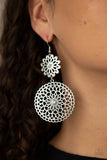 Paparazzi "Garden Mantra" White Earrings Paparazzi Jewelry