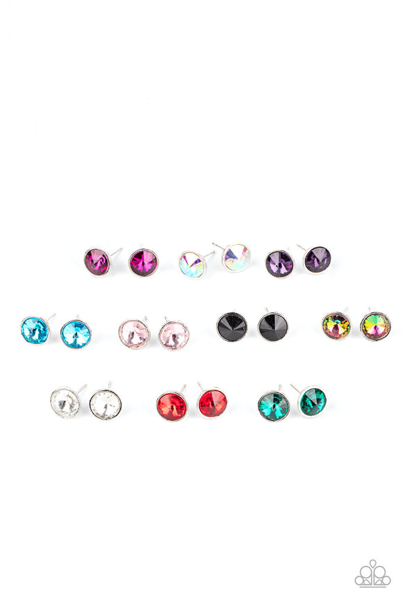 Girl's Starlet Shimmer 10 for 10 167XX Multi OIL SPILL Post Earrings Paparazzi Jewelry