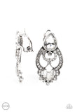 Paparazzi "Glamour Gauntlet" White Clip On Earrings Paparazzi Jewelry