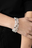 Paparazzi "Here TO Staycation" White Bracelet Paparazzi Jewelry