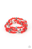 Paparazzi "Here TO Staycation" Red Bracelet Paparazzi Jewelry