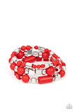 Paparazzi "Perfectly Prismatic" Red Bracelet Paparazzi Jewelry