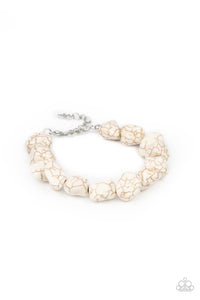 Paparazzi "Prehistoric Paradise" White Bracelet Paparazzi Jewelry