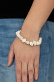 Paparazzi "Prehistoric Paradise" White Bracelet Paparazzi Jewelry