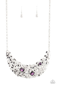 Paparazzi "Fabulously Fragmented" Purple Necklace & Earring Set Paparazzi Jewelry