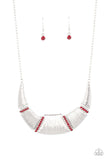 Paparazzi "Going Through Phases" Red Necklace & Earring Set Paparazzi Jewelry
