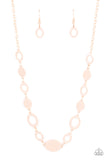 Paparazzi "Working OVAL-time" Rose Gold Necklace & Earring Set Paparazzi Jewelry