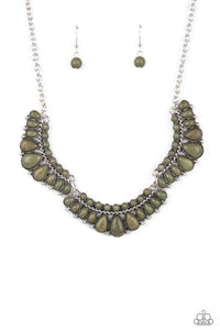 Paparazzi "Naturally Native" Green Necklace & Earring Set Paparazzi Jewelry