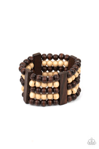 Paparazzi "Caribbean Catwalk" Brown Bracelet Paparazzi Jewelry