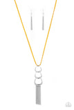 Paparazzi "Industrial Conquest" Yellow Necklace & Earring Set Paparazzi Jewelry