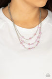 Paparazzi "Let The Record GLOW" Purple Necklace & Earring Set Paparazzi Jewelry