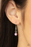 Paparazzi "Let The Record GLOW" Purple Necklace & Earring Set Paparazzi Jewelry