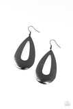 Paparazzi "Hand It Oval" Black Earrings Paparazzi Jewelry