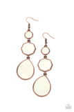 Paparazzi "Progressively Posh" Copper Earrings Paparazzi Jewelry